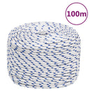 tovværk til båd 10 mm 100 m polypropylen hvid