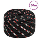tovværk til båd 20 mm 50 m polypropylen sort