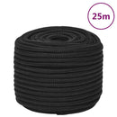 tovværk til båd 12 mm 25 m polypropylen sort