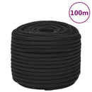 tovværk til båd 12 mm 100 m polypropylen sort