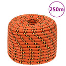 tovværk til båd 12 mm 250 m polypropylen orange