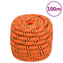 tovværk til båd 20 mm 100 m polypropylen orange