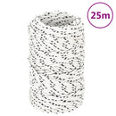 flettet tovværk 2 mm x 25 m polyester hvid