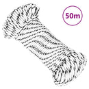 flettet tovværk 4 mm x 50 m polyester hvid