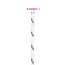 flettet tovværk 6 mm x 25 m polyester hvid
