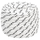 flettet tovværk 14 mm x 25 m polyester hvid