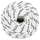 flettet tovværk 14 mm x 25 m polyester hvid