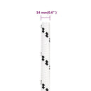 flettet tovværk 14 mm x 25 m polyester hvid