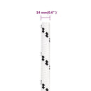 flettet tovværk 14 mm x 250 m polyester hvid