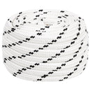 flettet tovværk 18 mm x 25 m polyester hvid