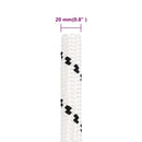 flettet tovværk 20 mm x 50 m polyester hvid