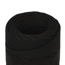 arbejdsreb 2 mm 100 m polyester sort