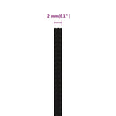 arbejdsreb 2 mm 100 m polyester sort