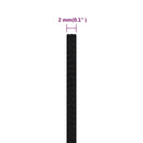 arbejdsreb 2 mm 250 m polyester sort