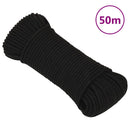 arbejdsreb 3 mm 50 m polyester sort