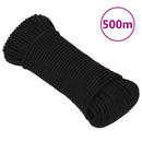 arbejdsreb 3 mm 500 m polyester sort