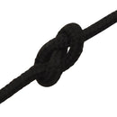 arbejdsreb 5 mm 25 m polyester sort