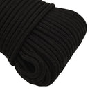 arbejdsreb 5 mm 50 m polyester sort