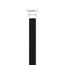 arbejdsreb 5 mm 100 m polyester sort