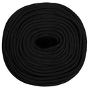 arbejdsreb 6 mm 25 m polyester sort