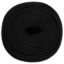 arbejdsreb 6 mm 250 m polyester sort