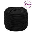 arbejdsreb 8 mm 500 m polyester sort