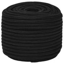 arbejdsreb 12 mm 25 m polyester sort