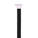 arbejdsreb 14 mm 25 m polyester sort