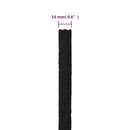 arbejdsreb 14 mm 50 m polyester sort