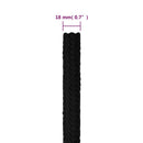 arbejdsreb 18 mm 100 m polyester sort