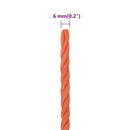 arbejdsreb 6 mm 25 m polypropylen orange