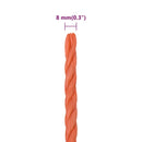 arbejdsreb 8 mm 50 m polypropylen orange