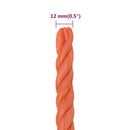 arbejdsreb 12 mm 50 m polypropylen orange