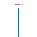 arbejdsreb 3 mm 250 m polypropylen blå