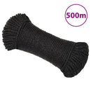 arbejdsreb 8 mm 500 m polypropylen sort