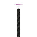 arbejdsreb 8 mm 500 m polypropylen sort