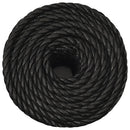 arbejdsreb 10 mm 25 m polypropylen sort