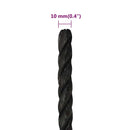 arbejdsreb 10 mm 50 m polypropylen sort