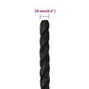 arbejdsreb 10 mm 100 m polypropylen sort