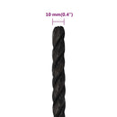 arbejdsreb 10 mm 500 m polypropylen sort