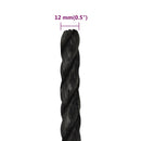 arbejdsreb 12 mm 50 m polypropylen sort