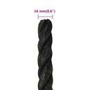 arbejdsreb 16 mm 50 m polypropylen sort