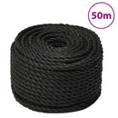 arbejdsreb 20 mm 50 m polypropylen sort