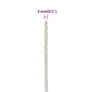 arbejdsreb 3 mm 500 m polypropylen hvid