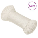 arbejdsreb 6 mm 50 m polypropylen hvid