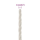 arbejdsreb 6 mm 50 m polypropylen hvid