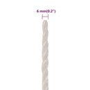 arbejdsreb 6 mm 100 m polypropylen hvid