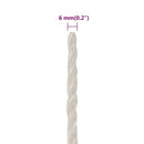 arbejdsreb 6 mm 250 m polypropylen hvid