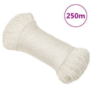 arbejdsreb 8 mm 250 m polypropylen hvid