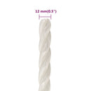arbejdsreb 12 mm 50 m polypropylen hvid